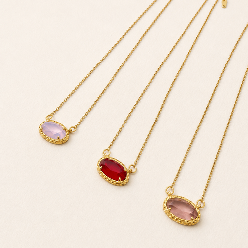 Gemstone Glow Pendant Necklace