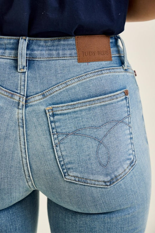 Blue Jeans on model with white background
