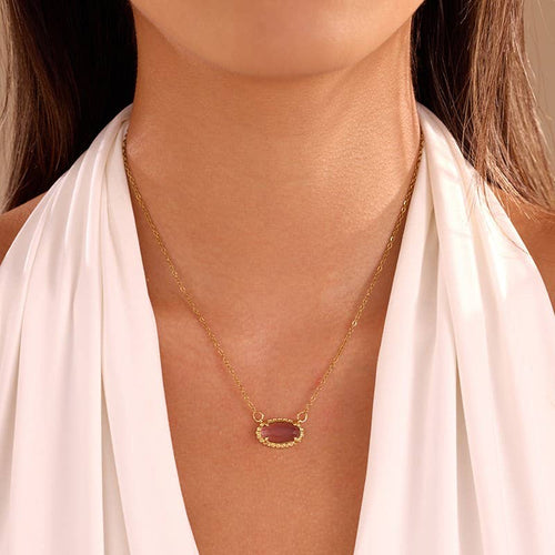 Gemstone Glow Pendant Necklace