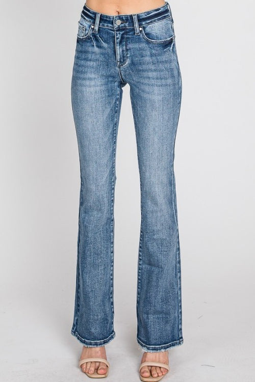 Blue jeans on a white background