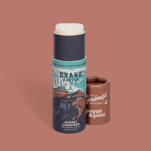 Lip balm with packaging on a brown background