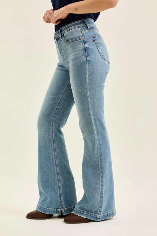 Blue Jeans on model with white background 
