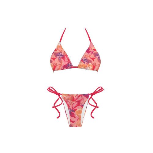 Floral bikini set on a white background