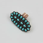 Turquoise stone pendant on a white background