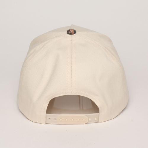 Beige cap on a light gray background