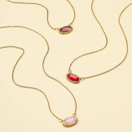 Gemstone Glow Pendant Necklace