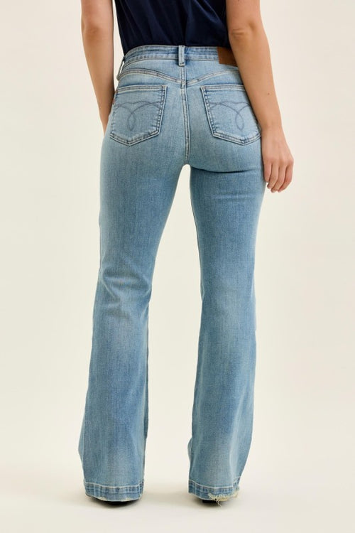 Blue Jeans on model with white background 