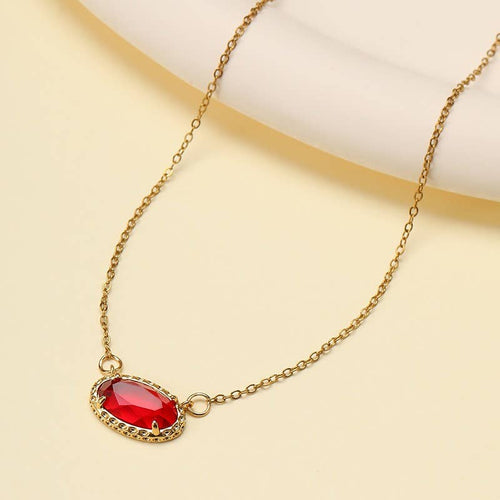 Gemstone Glow Pendant Necklace